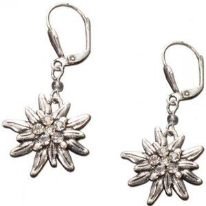 Dirndl Silver Edelweiss Earrings